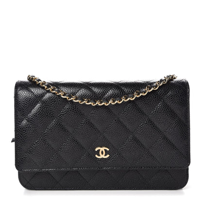 Chanel Caviar Quilted Wallet On Chain WOC Black 1 of 10
