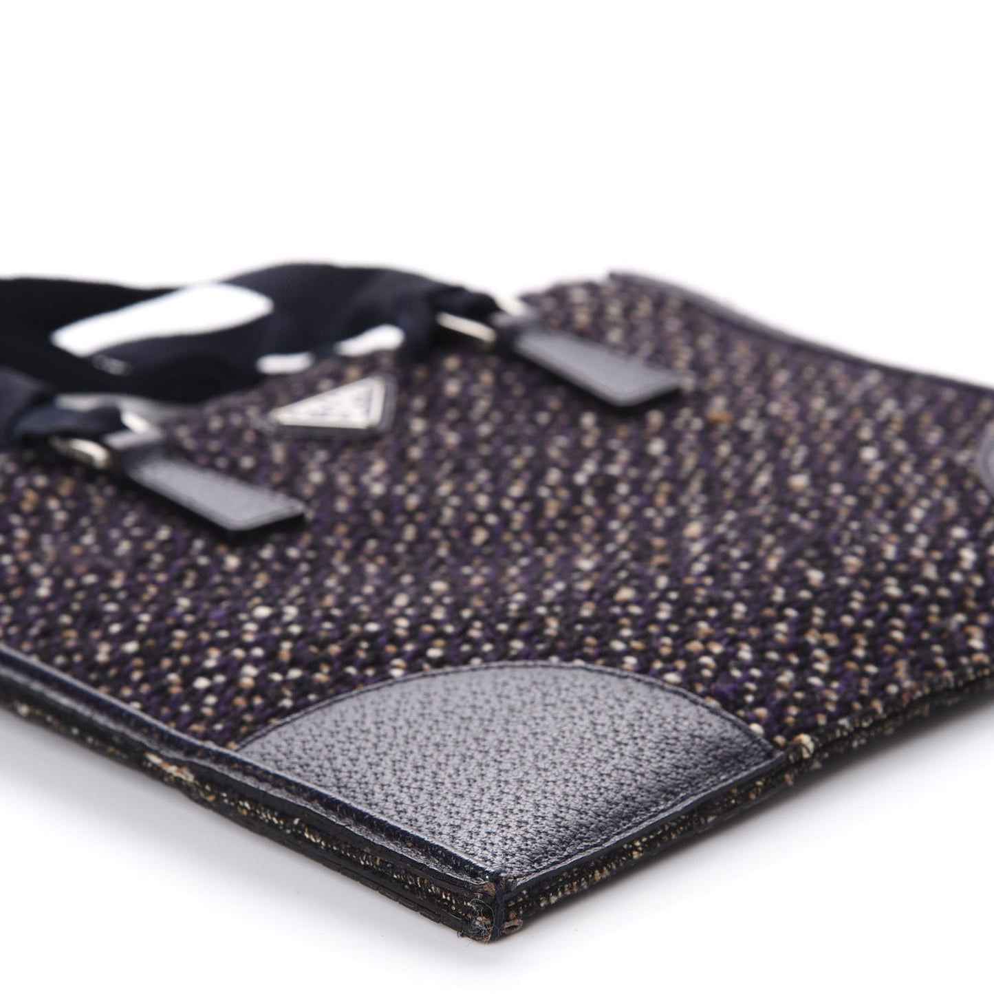 Stuoia Tweed Cinghiale Grosgrain Tote