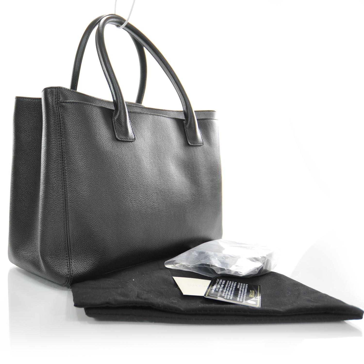 Chanel Caviar Cerf Executive Shopper Tote Black SHW 3 of 9