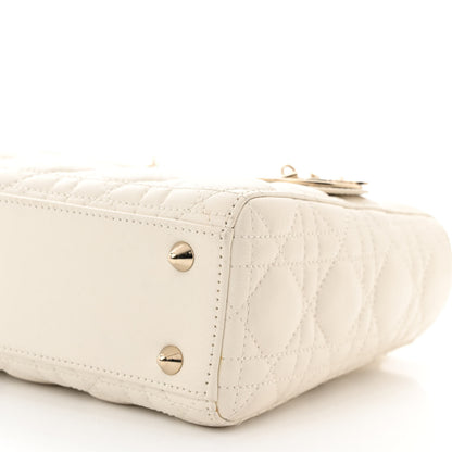 Christian Dior Lambskin Cannage Small My ABCDior Lady Dior White 10 of 11