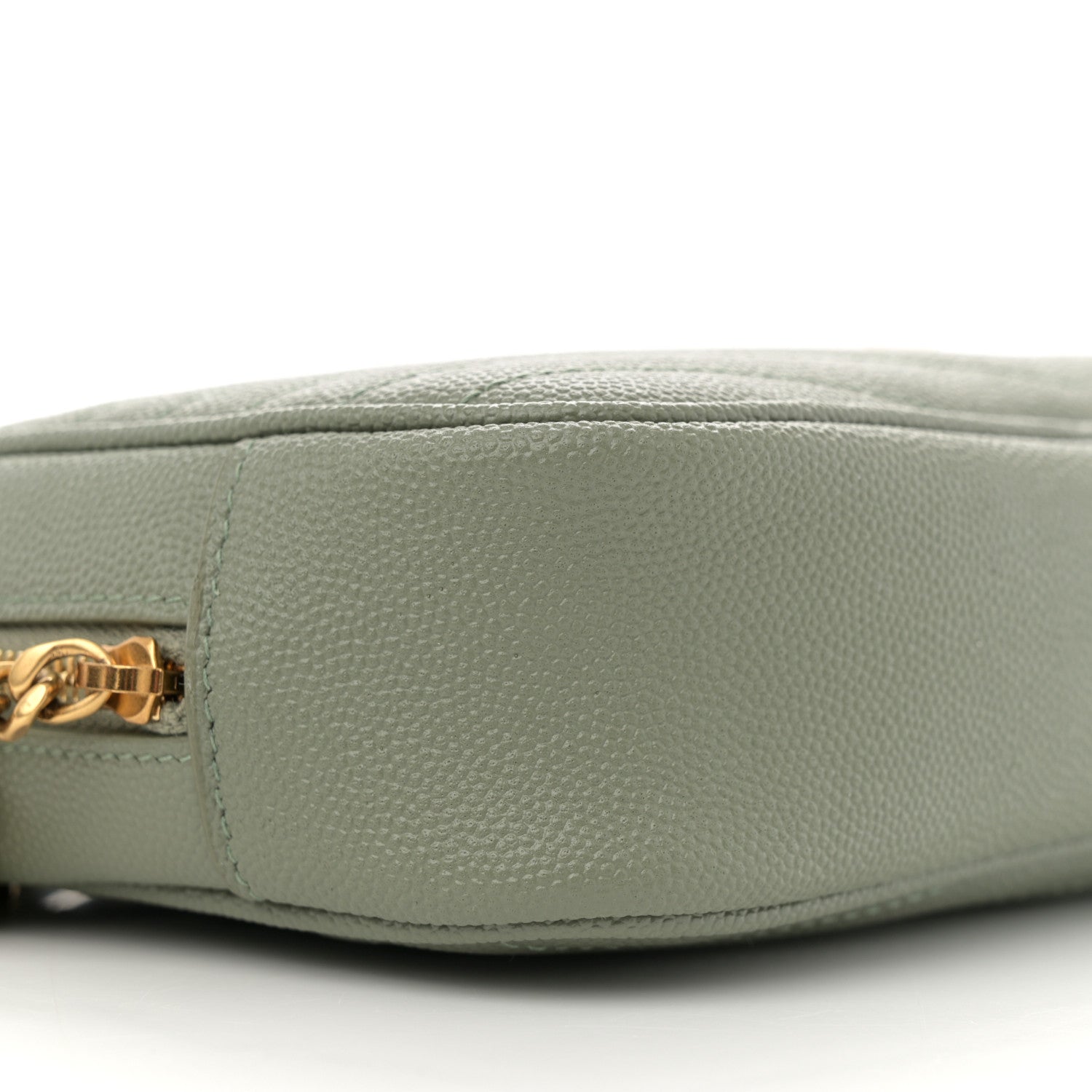 Saint Laurent Grain De Poudre Matelasse Monogram Mini Lou Camera Bag Light Sage 9 of 13