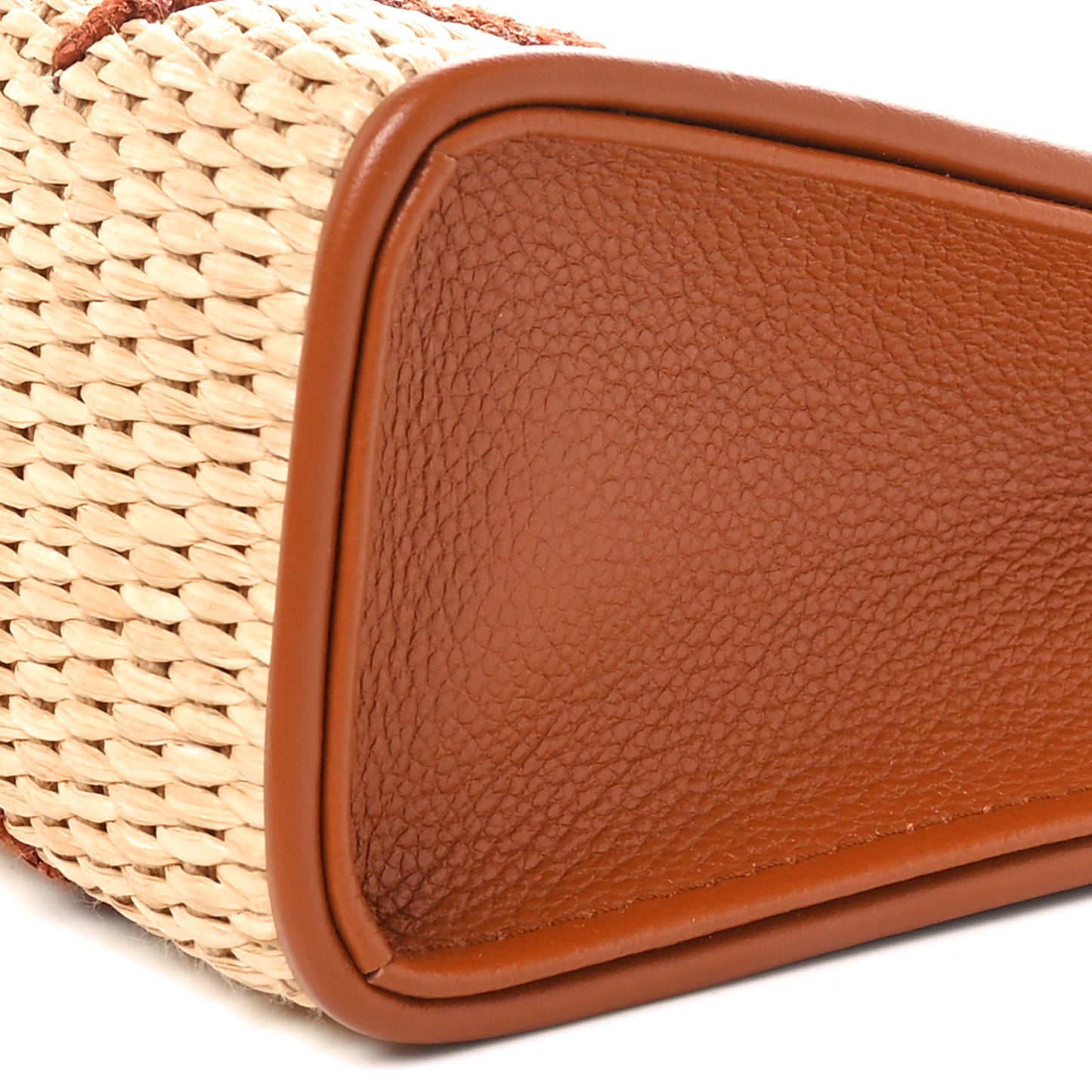 Raffia Monogram Giant Toiletry Pouch 26 Tan