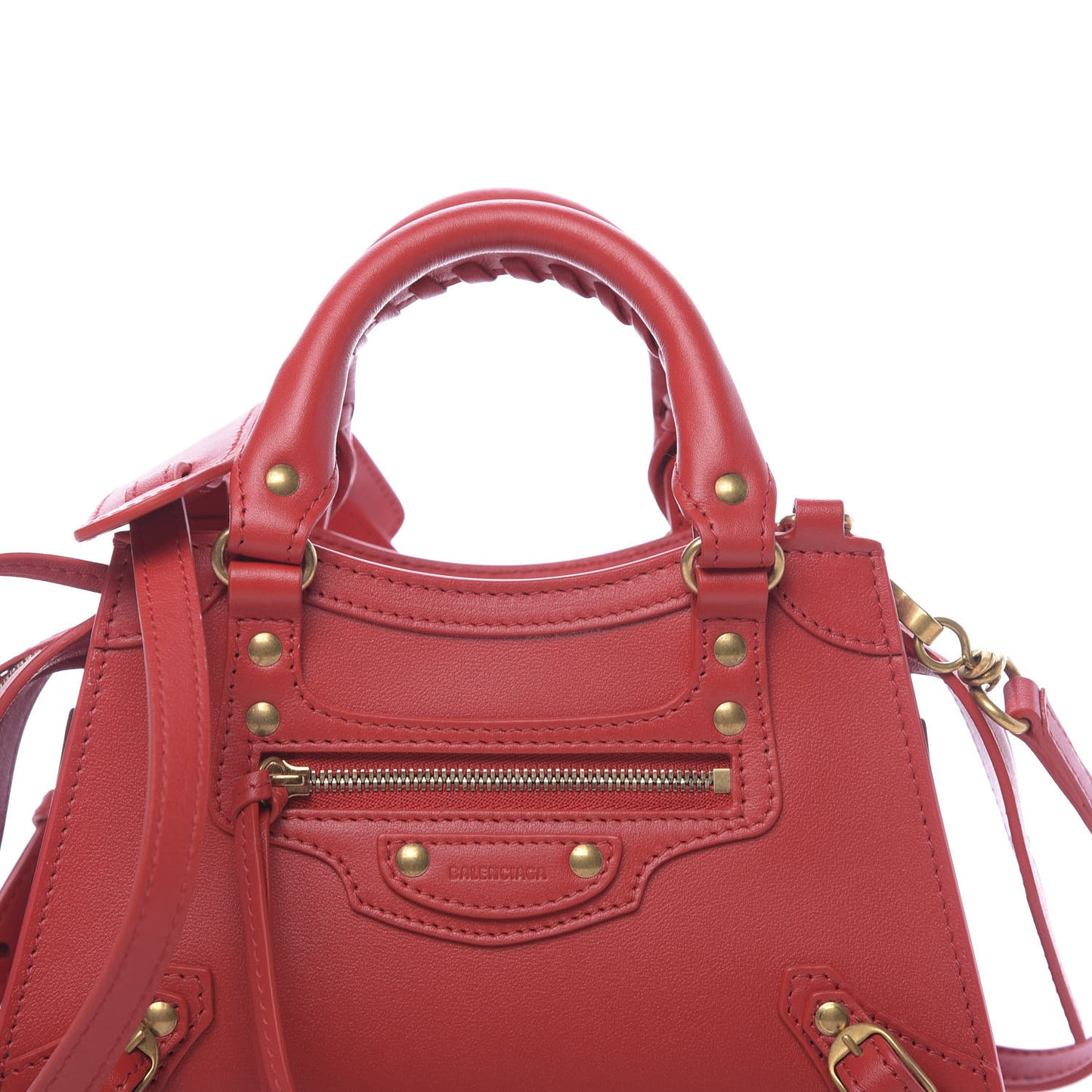 Smooth Calfskin Neo Classic Brass Hardware Mini City Red
