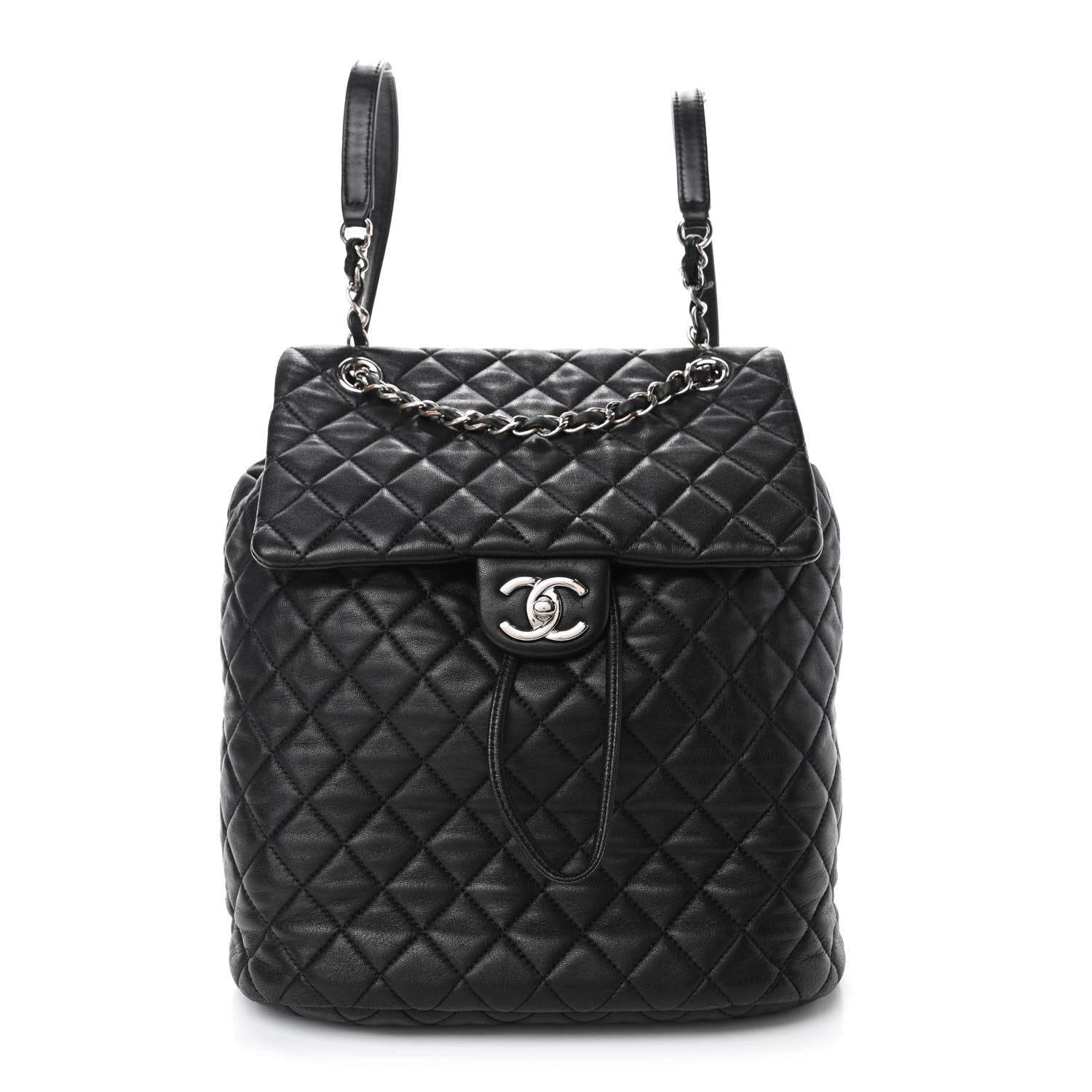 Chanel Calfskin Quilted Large Urban Spirit Backpack Black 1 of 5