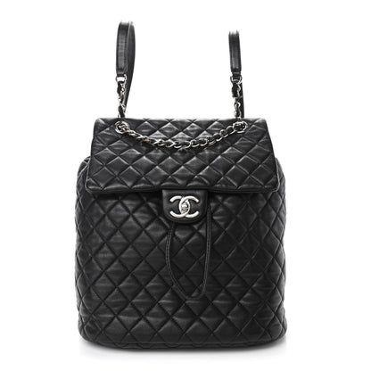 Chanel Calfskin Quilted Large Urban Spirit Backpack Black 1 of 5