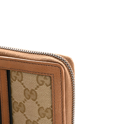 Gucci Monogram Web Rania Zip Around Wallet Khaki 8 of 8