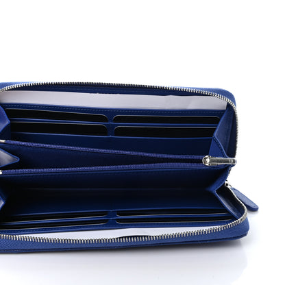 Chanel Caviar Quilted Large Gusset Zip Around Wallet Blue 4 of 7