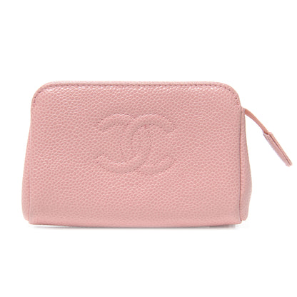 Chanel Caviar CC Small Cosmetic Pouch Pink 1 of 8