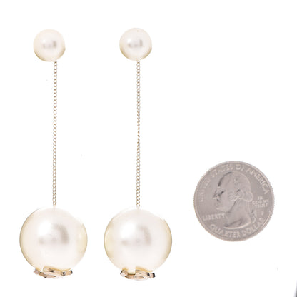 Chanel Pearl CC Drop Earrings Gold 2 of 5