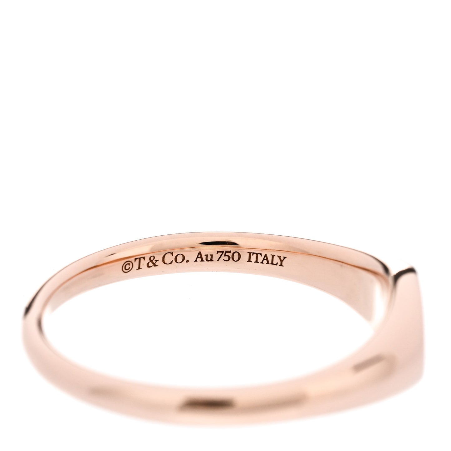 18K Rose Gold Diamond Micro Oval Signet Ring 57 8