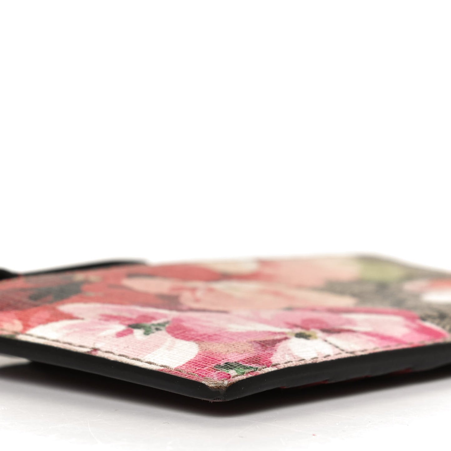 GG Supreme Monogram Blooms Coin Case Card Holder Beige Multicolor Dry Rose