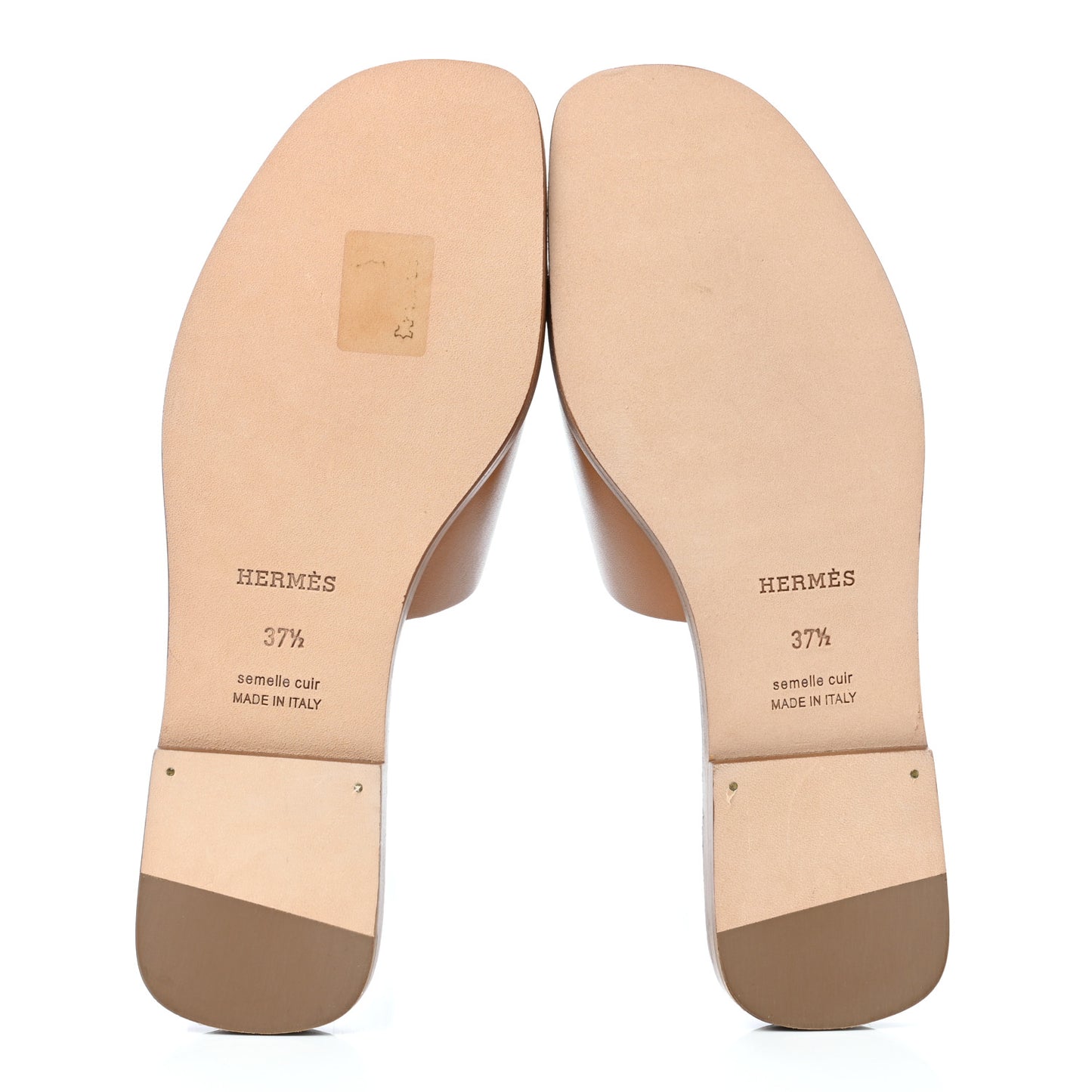Calfskin Villa Sandals 37.5 Natural