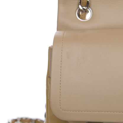 Chanel Patent Quilted Jumbo Double Flap Beige 13 of 15