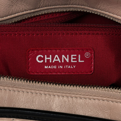 Chanel Aged Calfskin Quilted Medium Gabrielle Hobo Beige Black 6 of 10