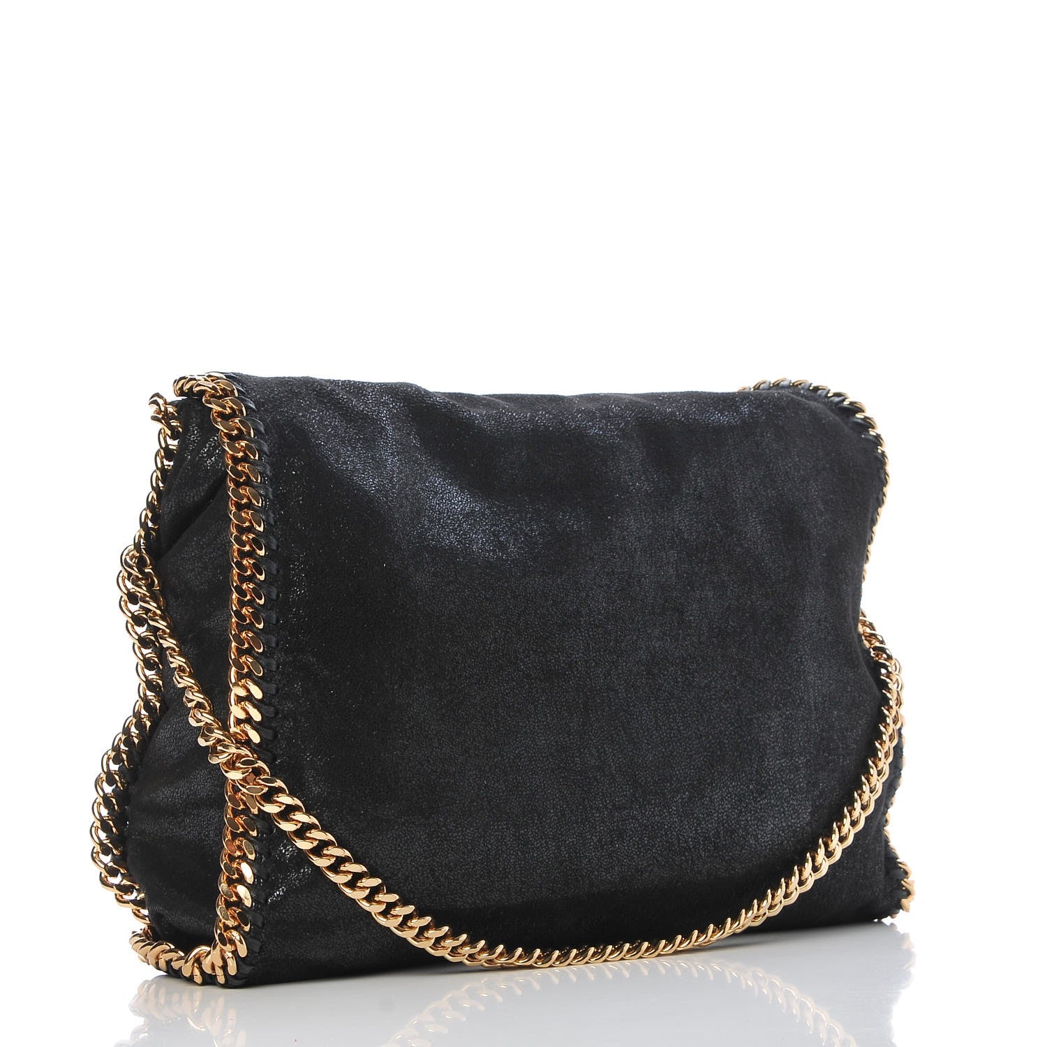 Stella McCartney Shaggy Deer Falabella Fold Over Tote Black 3 of 8