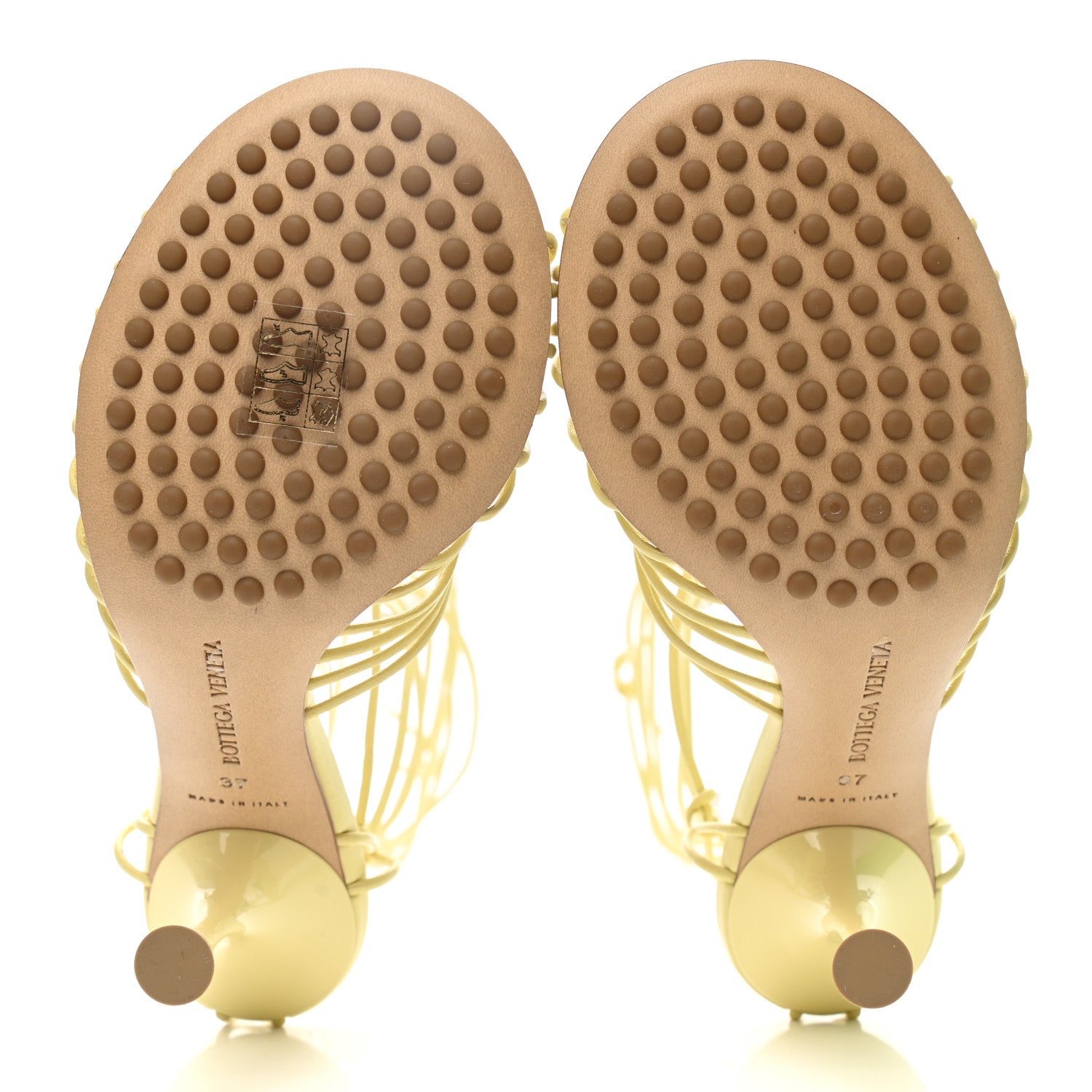 Bottega Veneta Nappa Dot Ankle Tie Sandals 37 Moon Beam 5 of 9