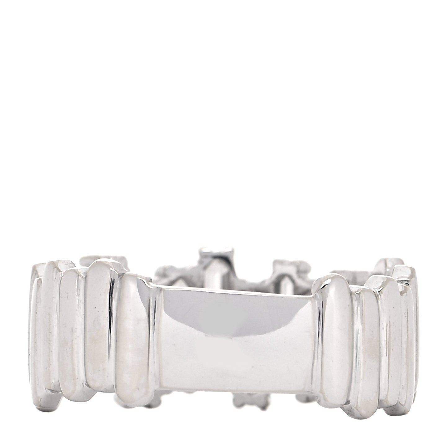 18K White Gold Diamond Fireworks Ring 56 7.5