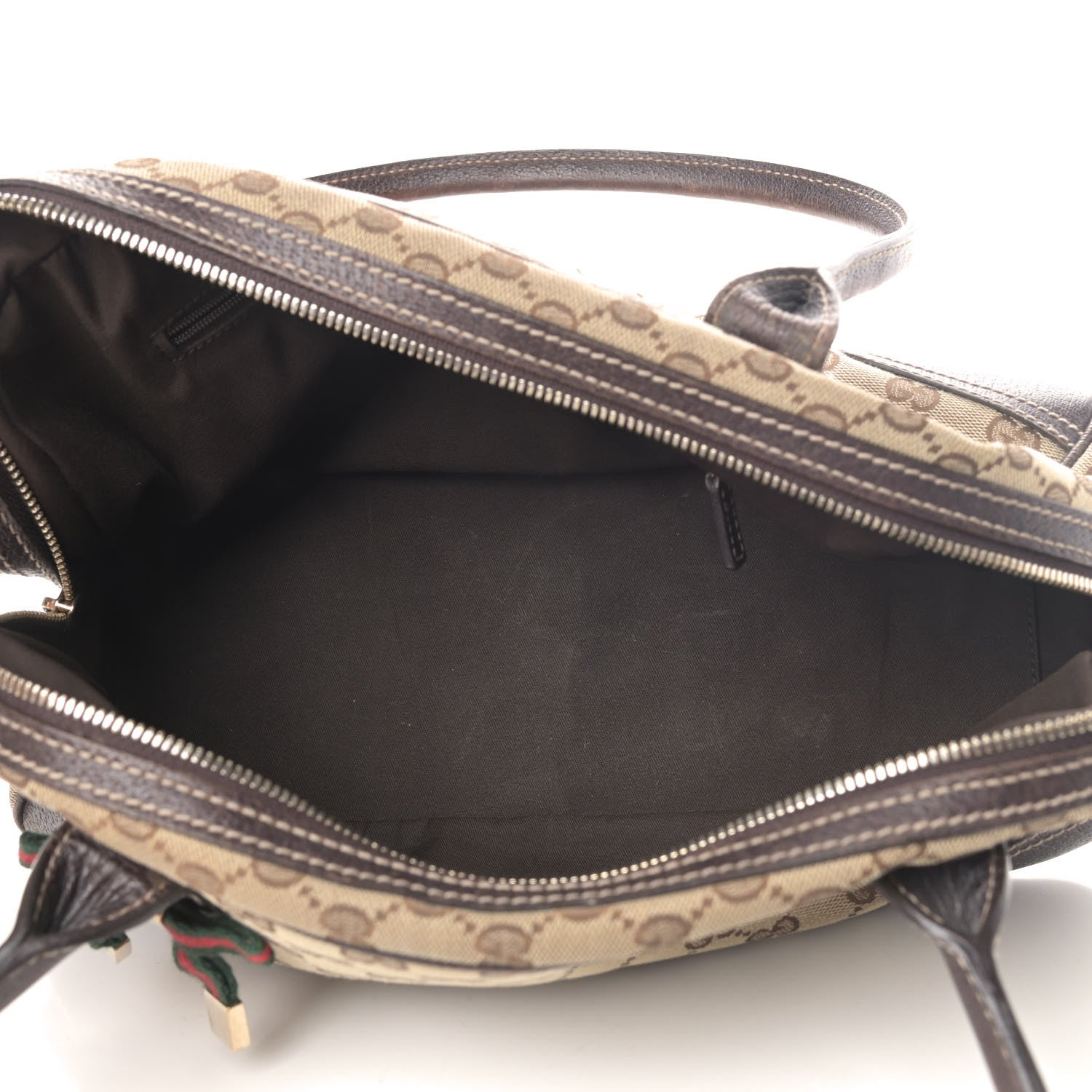 Gucci Monogram Small Princy Satchel Dark Brown 4 of 6