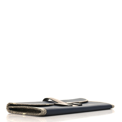 Hermes Swift Lizard Jige Elan Touch 29 Clutch Bleu Nuit Ombre 4 of 9