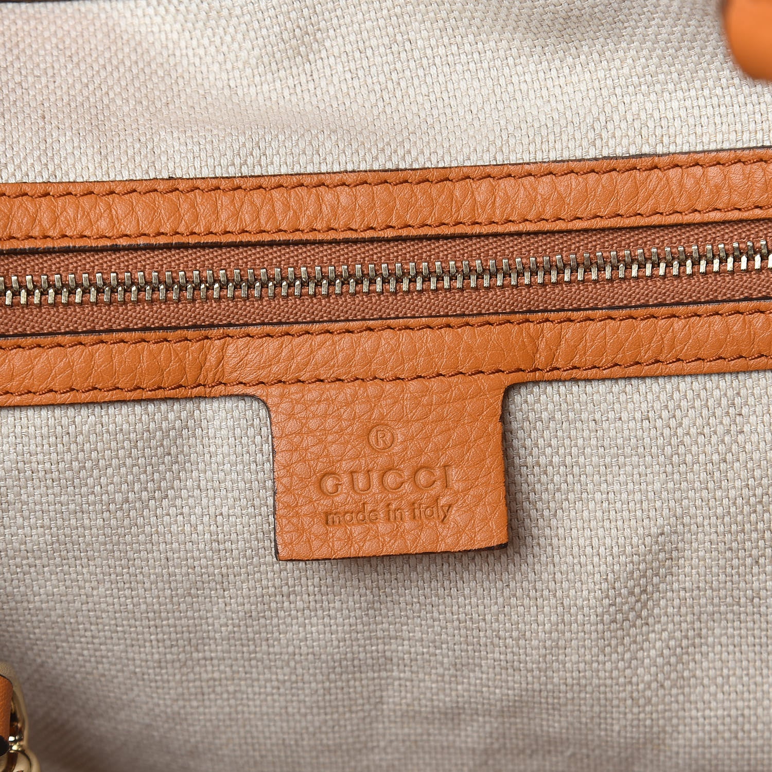 Gucci Pebbled Calfskin Medium Soho Shoulder Bag Curcuma 6 of 12