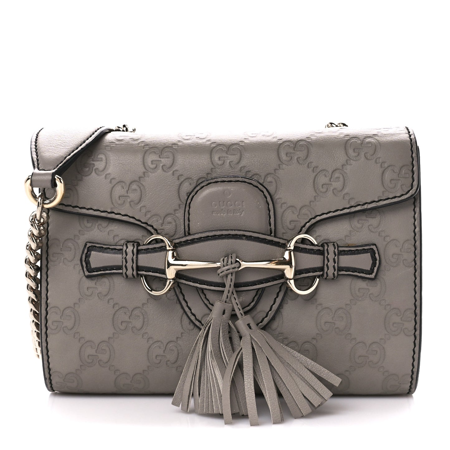 Guccissima Mini Emily Chain Shoulder Bag Storm Grey