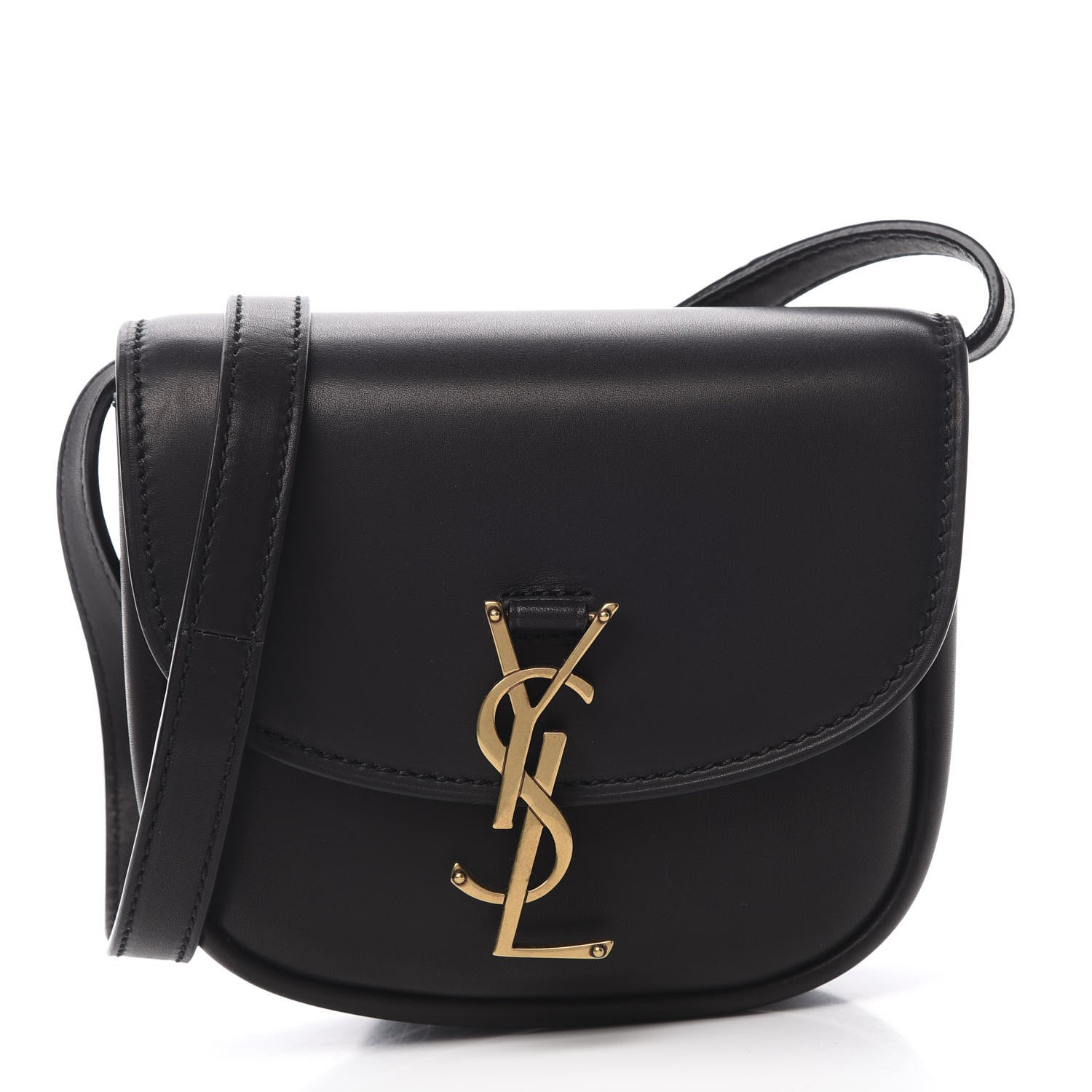 Saint Laurent Smooth Calfskin Mini Classic Monogram Kaia Satchel Black 1 of 16