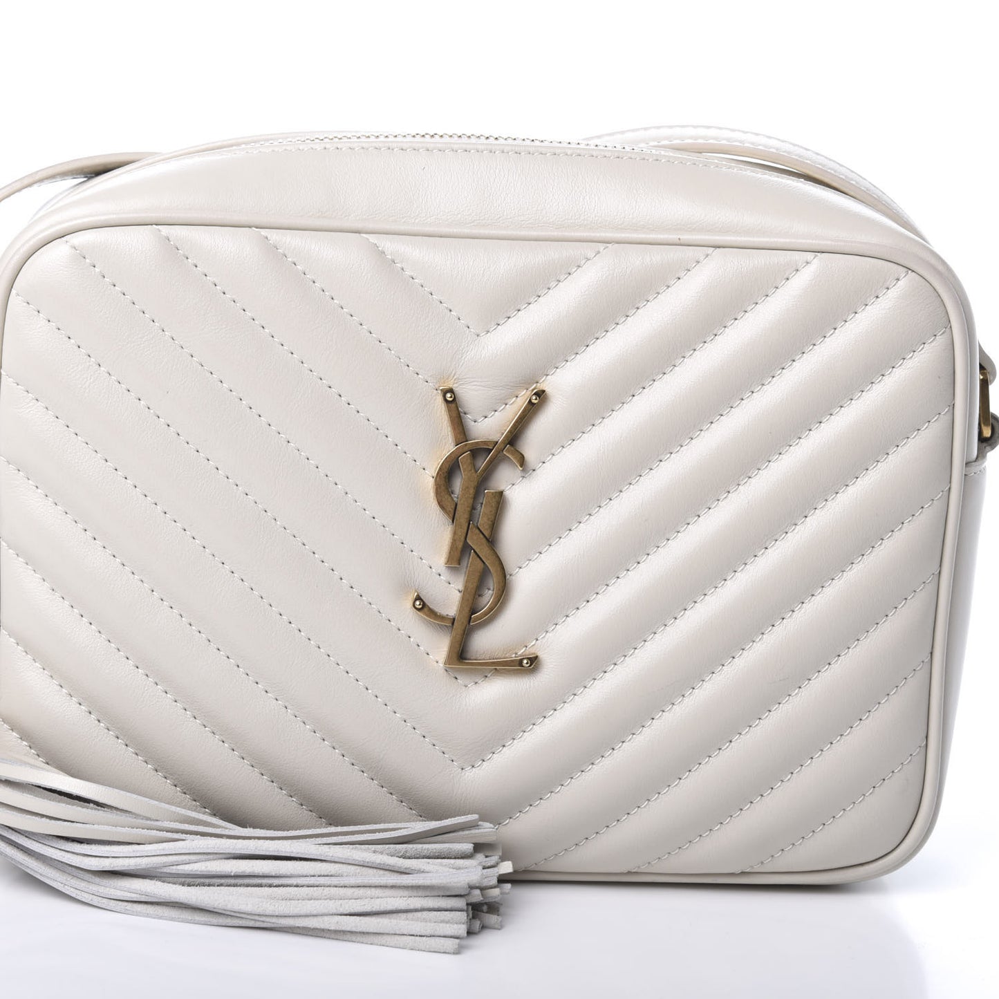 Calfskin Matelasse Monogram Lou Camera Bag Crema Soft