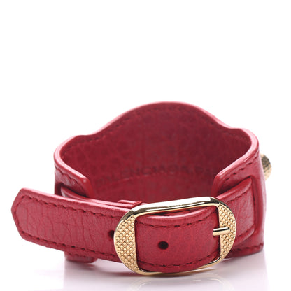 Balenciaga Agneau Arena Giant 12 Gold Hardware Bracelet Rouge Coquelicot 3 of 5