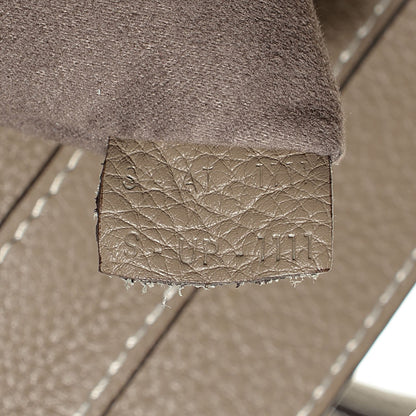 Celine Drummed Calfskin Mini Luggage Souris 6 of 8