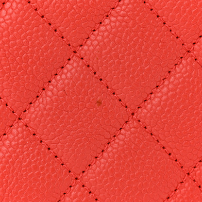 Chanel Caviar Quilted Medium CC Filigree Vanity Case Red 11 of 13