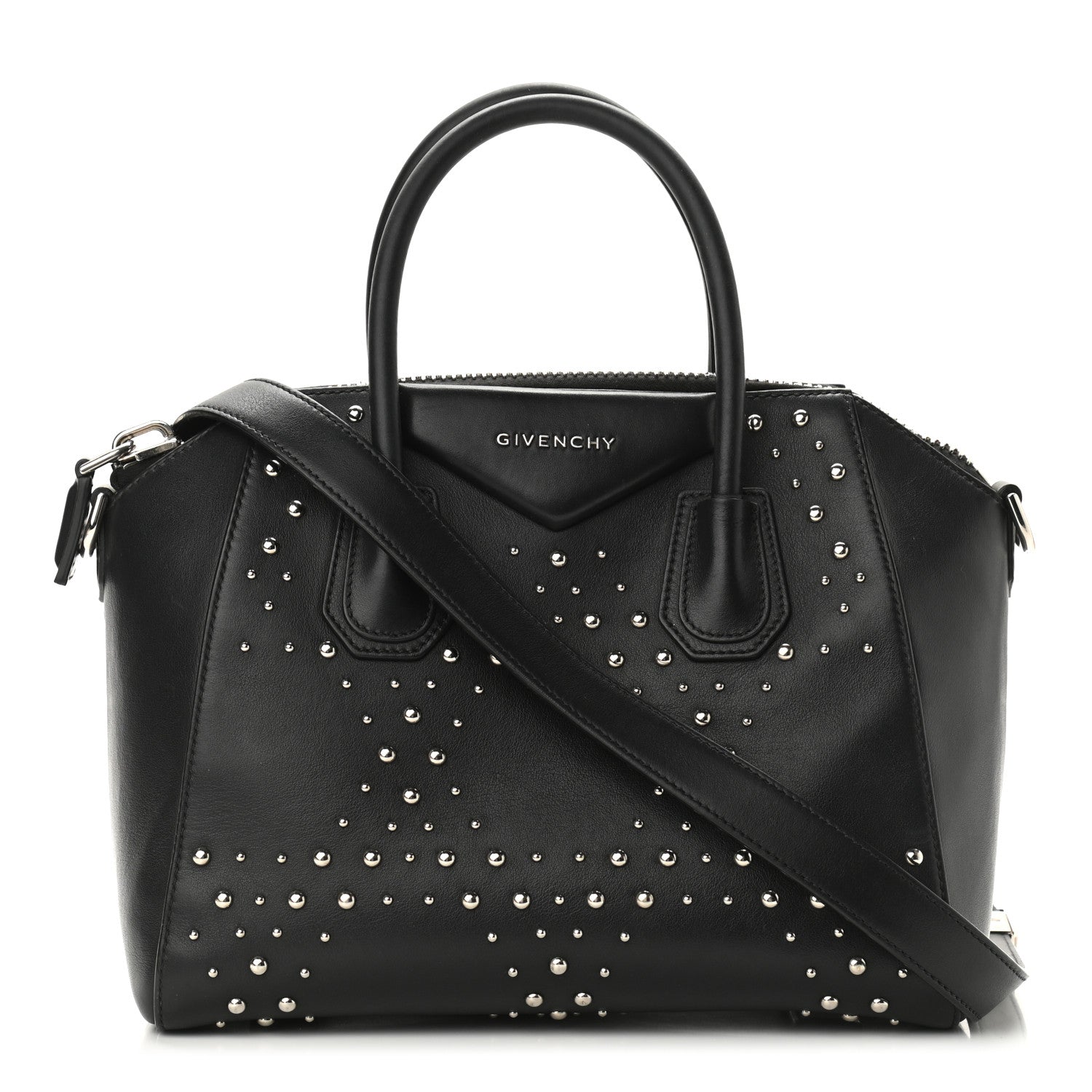 Givenchy Smooth Calfskin Small Studded Antigona Black 1 of 10