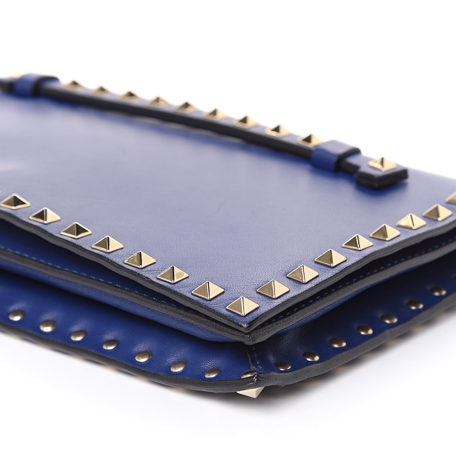 Valentino Garavani Nappa Rockstud Wristlet Clutch Navy 9 of 14
