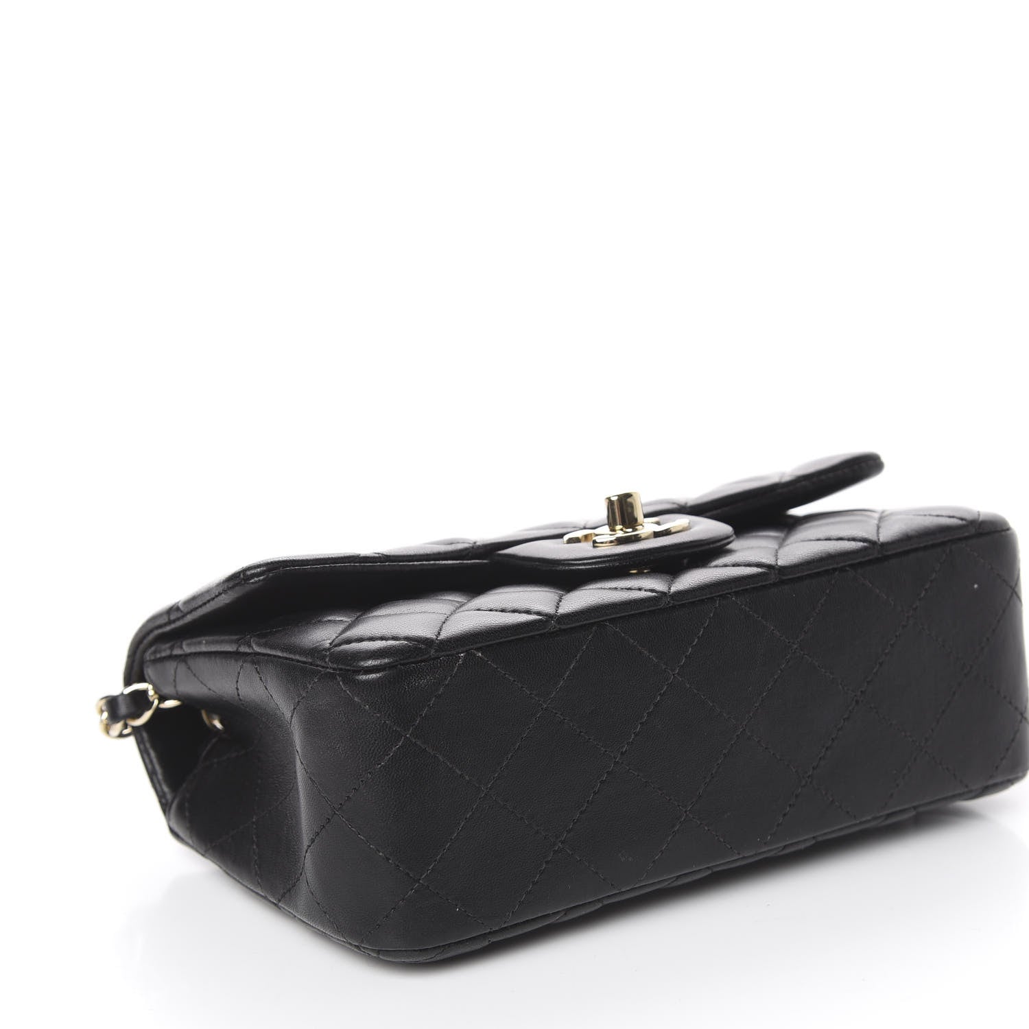 Chanel Lambskin Quilted Mini Rectangular Flap Black 4 of 10
