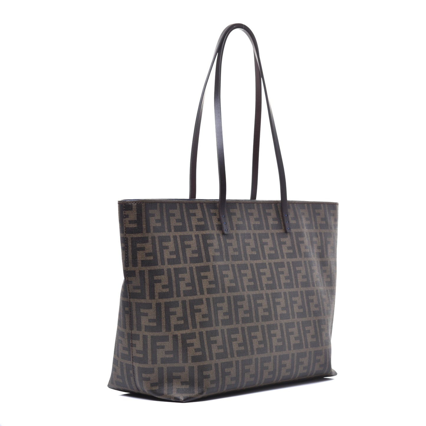 Zucca Spalmati Medium Roll Tote Tobacco Blue