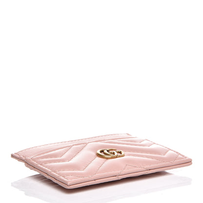 Gucci Calfskin Matelasse GG Marmont Card Holder Perfect Pink 4 of 7