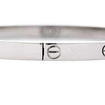 Cartier 18K White Gold Small LOVE Bracelet 15 4 of 8
