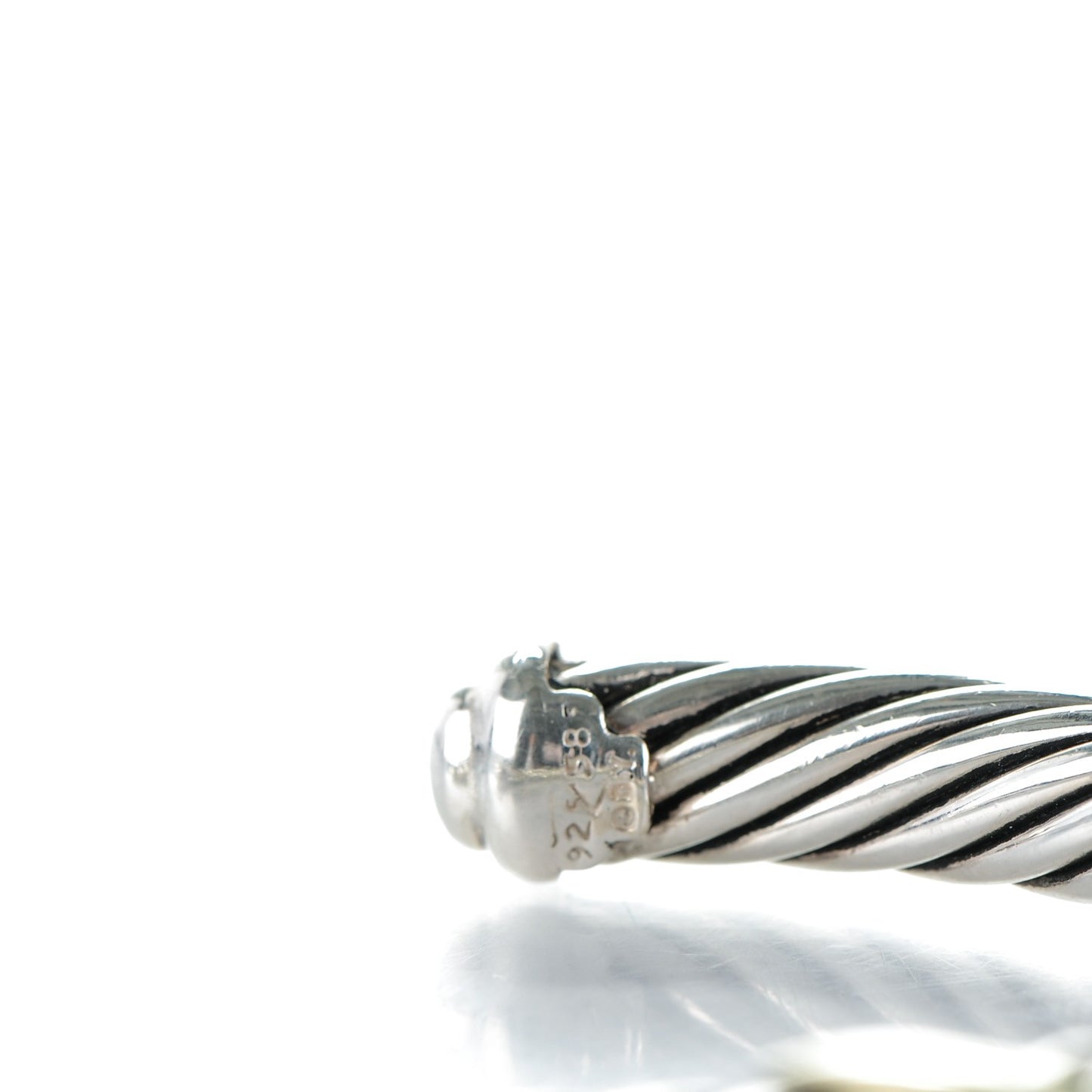 Sterling Silver 14K Yellow Gold 5mm X Station Cable Bracelet