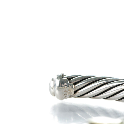 David Yurman Sterling Silver 14K Yellow Gold 5mm X Station Cable Bracelet 5 of 6