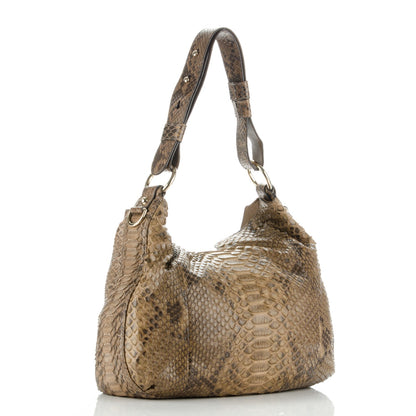 Gucci Python Medium G Wave Shoulder Bag Caramel 3 of 7