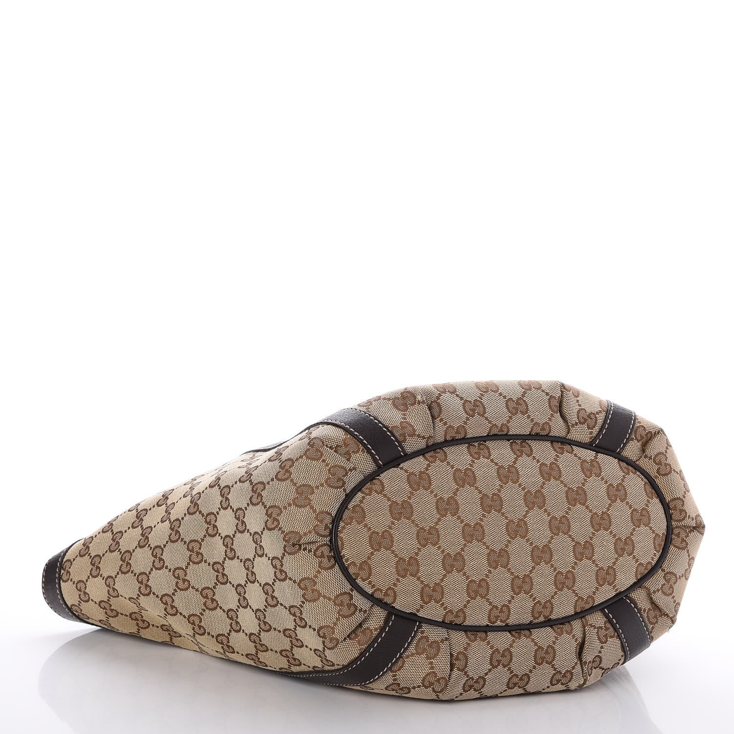 Gucci Monogram Medium D Gold Tote Bag Brown 4 of 7