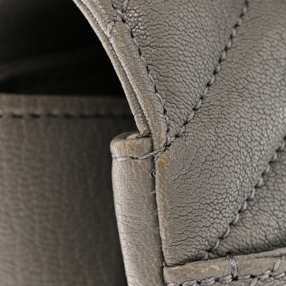 Saint Laurent Sheepskin Matelasse Chevron Monogram Medium College Bag Granite 13 of 14