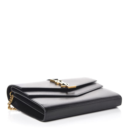 Saint Laurent Smooth Calfskin Monogram Sulpice Chain Wallet Black 4 of 10