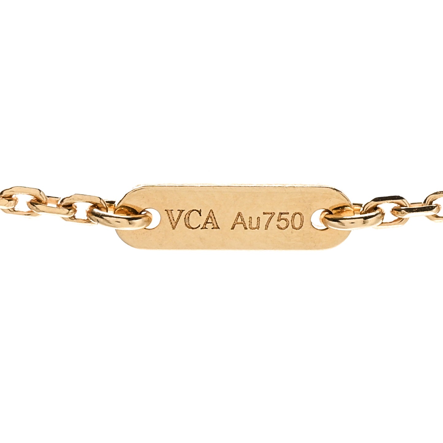 18K Yellow Gold Mother of Pearl Sweet Alhambra Pendant Necklace