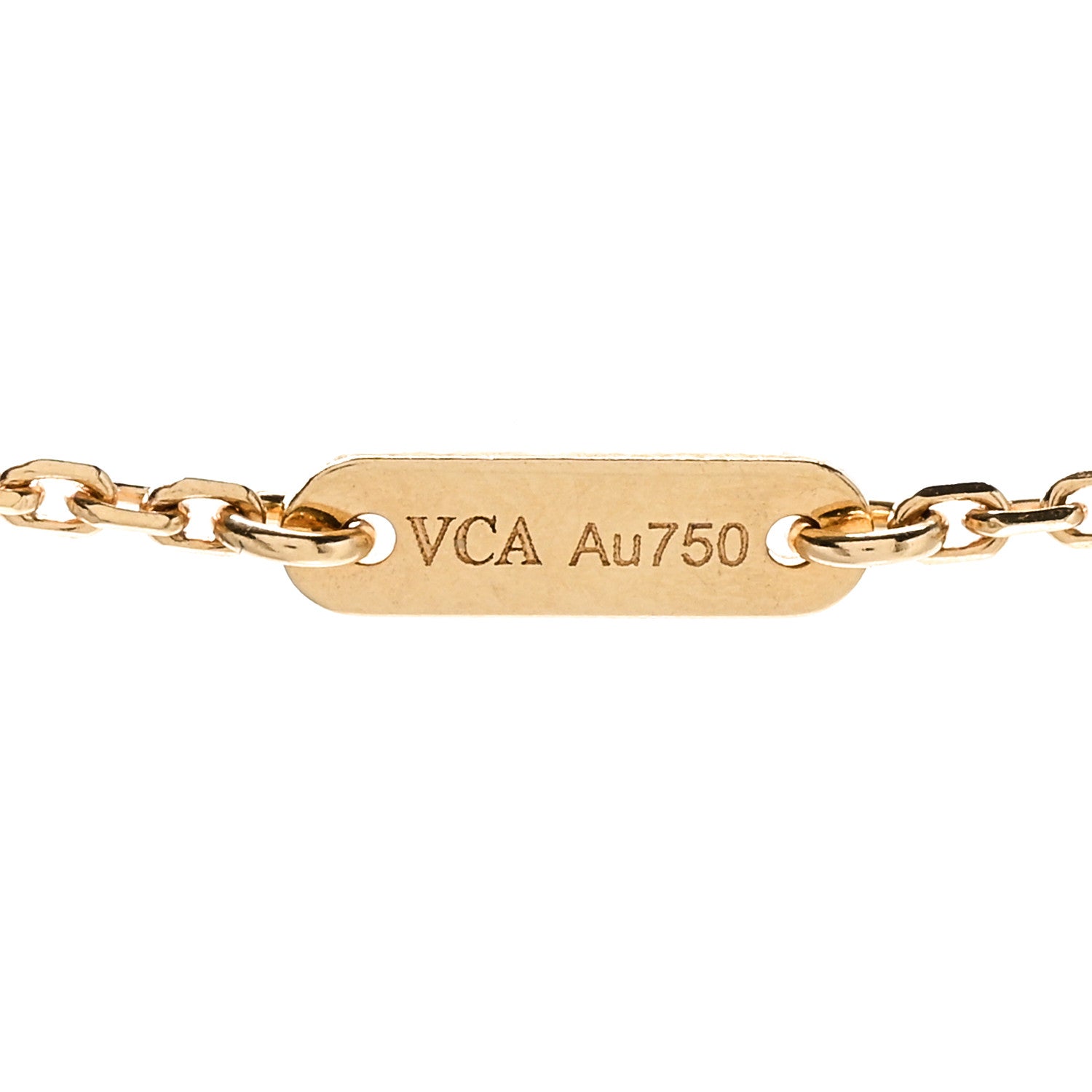 Van Cleef & Arpels 18K Yellow Gold Mother of Pearl Sweet Alhambra Pendant Necklace 6 of 6