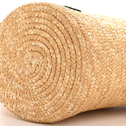 Balenciaga Raffia Woven Medium Basket Tote Natural 10 of 15