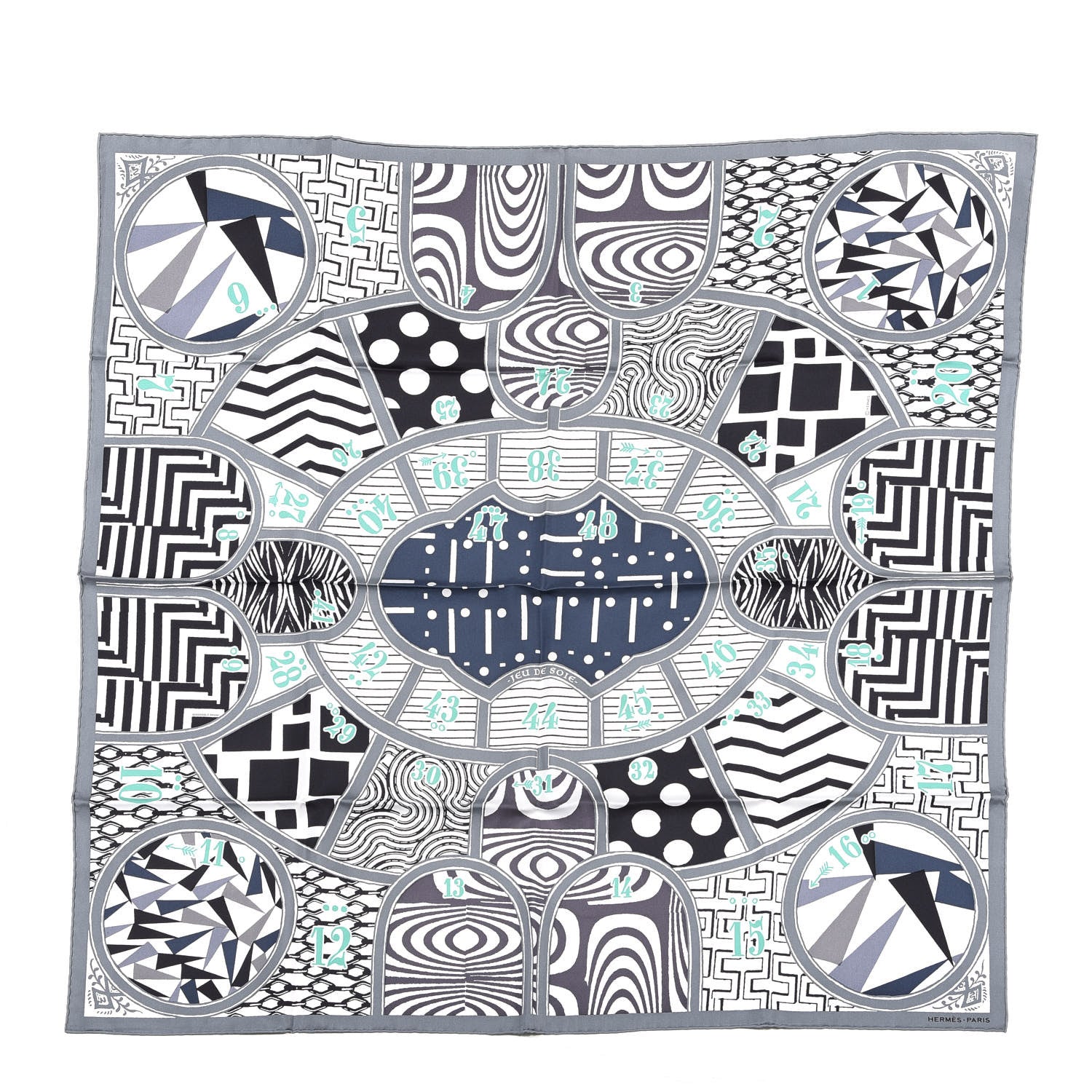 Hermes Silk Jeu De Soie Scarf 90 1 of 2