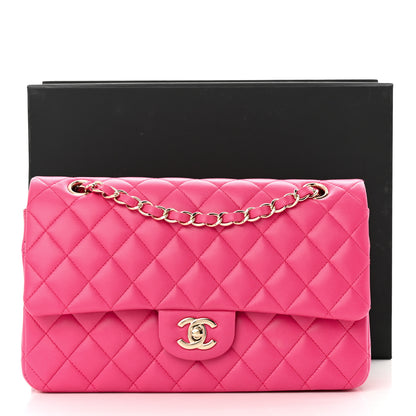 Chanel Lambskin Quilted Medium Double Flap Pink 15 of 15