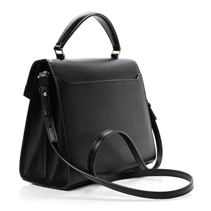 Saint Laurent Grain de Poudre Medium Classic Monogram Cassandra Top Handle Black 3 of 7