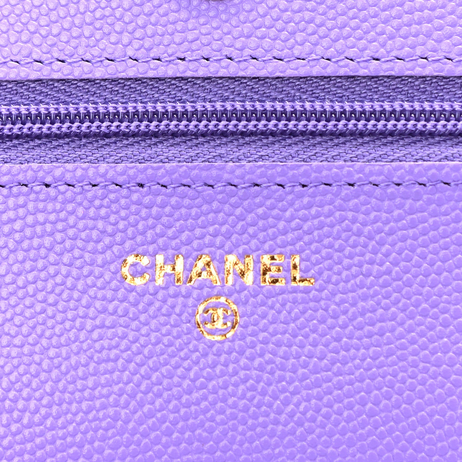 Chanel Caviar Quilted Wallet On Chain WOC Purple 6 of 12