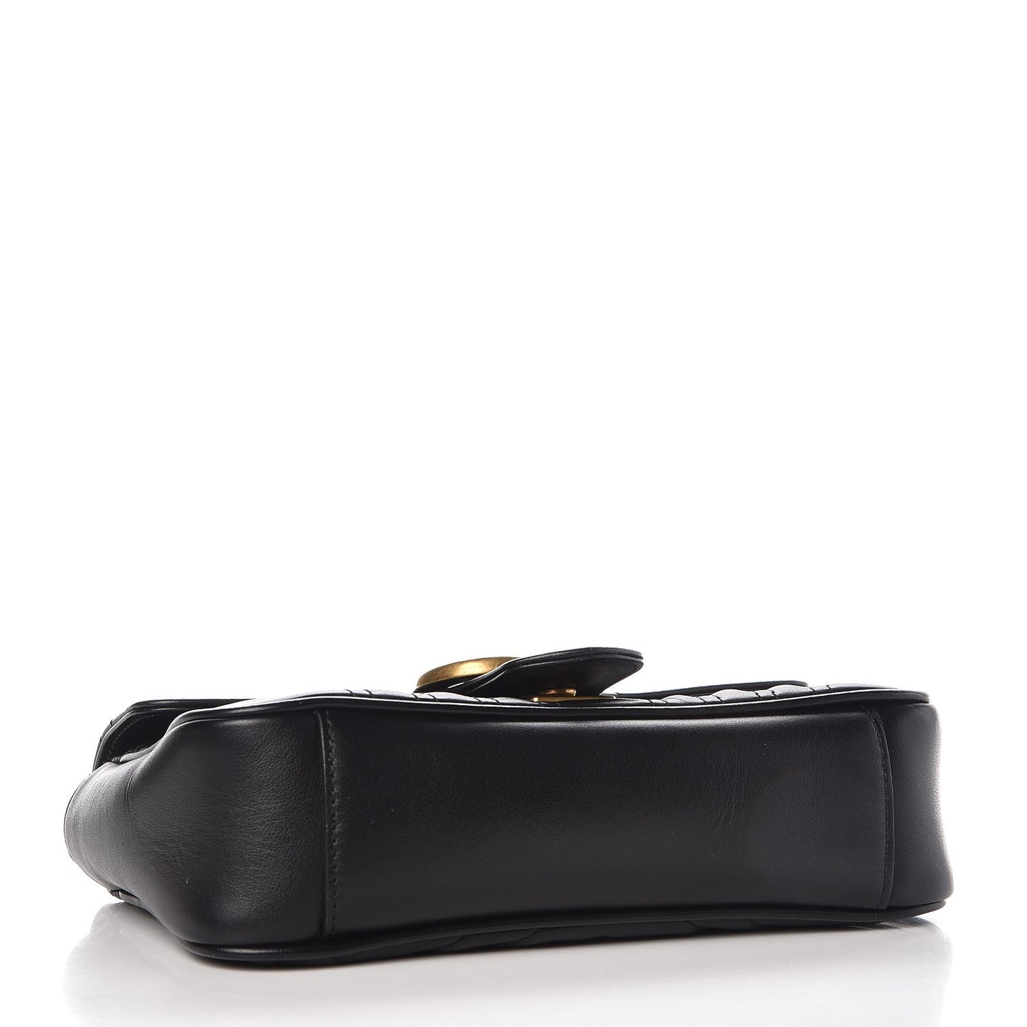 Calfskin Matelasse Mini GG Marmont Shoulder Bag Black